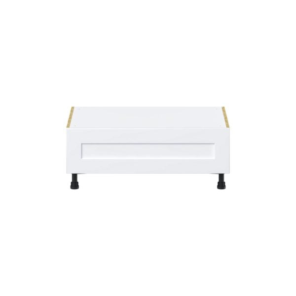 Jasmine Painted Warm White  Shaker Assembled Base Window Seat  Cabinet (36 in. W x 14.5 in. H x 24 in. D)