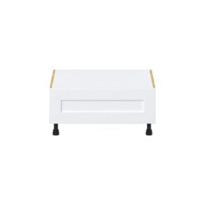 Jasmine Painted Warm White  Shaker Assembled Base Window Seat  Cabinet (30 in. W x 14.5 in. H x 24 in. D)