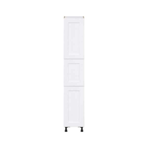 Jasmine Painted Warm White  Shaker Assembled Pantry  Cabinet with 4 Shelves (15 in. W x 84.5 in. H x 24 in. D)