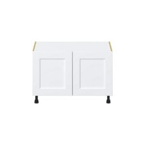 Jasmine Painted Warm White  Shaker Assembled Apron Front Sink Base Cabinet (36 in. W x 24.50 in. H x 24 in. D)