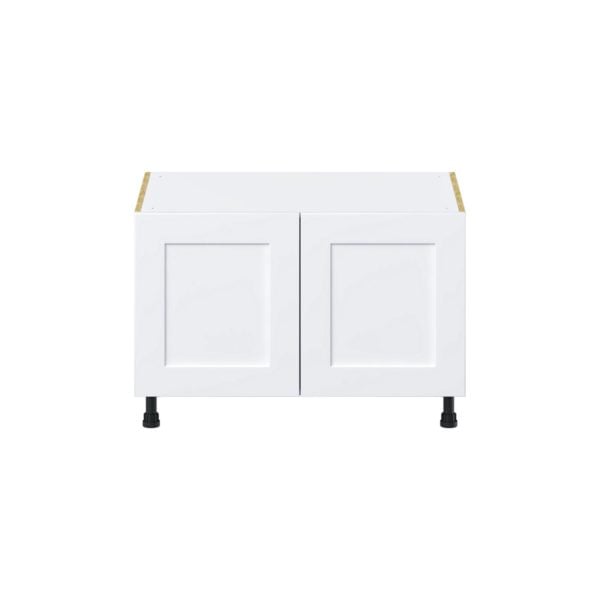 Jasmine Painted Warm White  Shaker Assembled Apron Front Sink Base Cabinet (36 in. W x 24.50 in. H x 24 in. D)