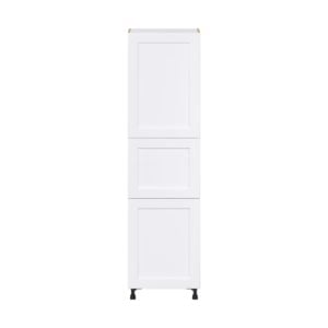 Jasmine Painted Warm White  Shaker Assembled Pantry  Cabinet with 5 Shelves (24 in. W x 89.5 in. H x 24 in. D)