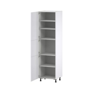 Jasmine Painted Warm White  Shaker Assembled Pantry  Cabinet with 5 Shelves (24 in. W x 89.5 in. H x 24 in. D)