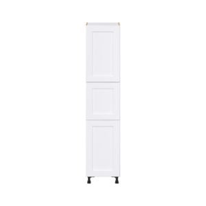 Jasmine Painted Warm White  Shaker Assembled Pantry  Cabinet with 4 Shelves (18 in. W x 84.5 in. H x 24 in. D)