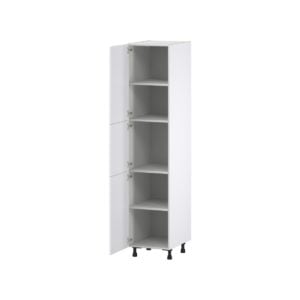 Jasmine Painted Warm White  Shaker Assembled Pantry  Cabinet with 4 Shelves (18 in. W x 84.5 in. H x 24 in. D)