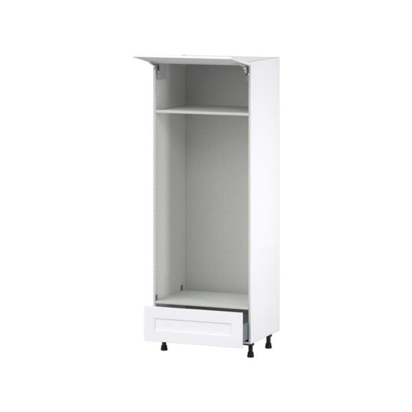 Jasmine Painted Warm White  Shaker Assembled Pantry Double Oven  Cabinet (30 in. W x 84.5 in. H x 24 in. D)