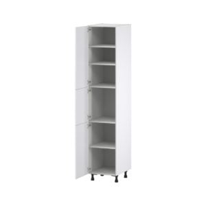 Jasmine Painted Warm White  Shaker Assembled Pantry  Cabinet with 5 Shelves (18 in. W x 89.5 in. H x 24 in. D)