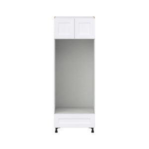 Jasmine Painted Warm White  Shaker Assembled Pantry Double Oven  Cabinet with a Drawer (30 in. W x 84.5 in. H x 24 in. D)