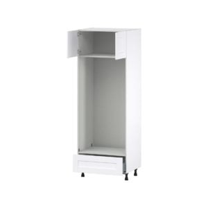 Jasmine Painted Warm White  Shaker Assembled Pantry Double Oven  Cabinet with a Drawer (30 in. W x 84.5 in. H x 24 in. D)