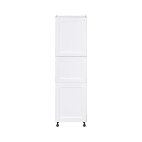 Jasmine Painted Warm White  Shaker Assembled Pantry  Cabinet with 4 Shelves (24 in. W x 84.5 in. H x 24 in. D)