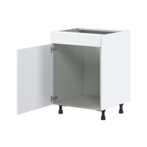 Jasmine Painted Warm White   Shaker Assembled Sink Base Cabinet with 1 Door and 1 False Front (24 in. W x 34.5 in. H x 24 in. D)