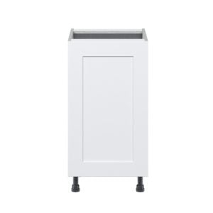 Jasmine Painted Warm White  Shaker Assembled Base Cabinet with a Full High Door (18 in. W x 34.5 in. H x 24 in. D)