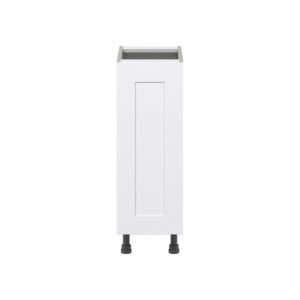 Jasmine Painted Warm White  Shaker Assembled Base Cabinet with a Full High Door (12 in. W x 34.5 in. H x 24 in. D)