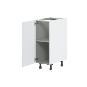 Jasmine Painted Warm White  Shaker Assembled Base Cabinet with a Full High Door (12 in. W x 34.5 in. H x 24 in. D)