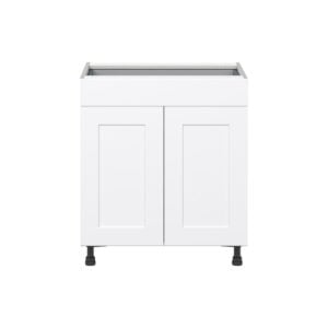 Jasmine Painted Warm White  Shaker Assembled Base Cabinet with 2  Doors and a Drawer (30 in. W x 34.5 in. H x 24 in. D)