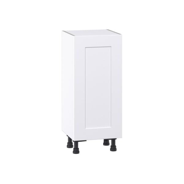 Jasmine Painted Warm White  Shaker Assembled Shallow Base Cabinet with a Full High Door and 3 Inner Drawers (15 in. W x 34.5 in. H x 14 in. D)