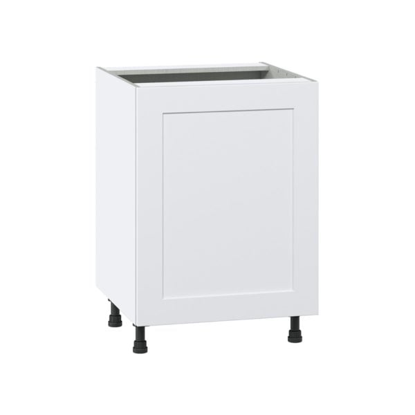 Jasmine Painted Warm White  Shaker Assembled Sink Base Cabinet with a Full High Door (24 in. W x 34.5 in. H x 24 in. D)