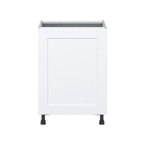 Jasmine Painted Warm White  Shaker Assembled Base Cabinet with a Full High Door (24 in. W x 34.5 in. H x 24 in. D)