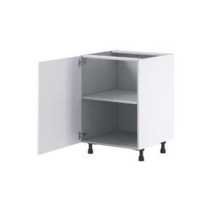 Jasmine Painted Warm White  Shaker Assembled Base Cabinet with a Full High Door (24 in. W x 34.5 in. H x 24 in. D)