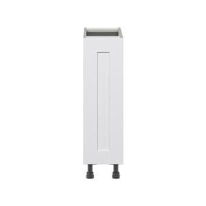 Jasmine Painted Warm White  Shaker Assembled Base Cabinet with a Full High Door (9 in. W x 34.5 in. H x 24 in. D)