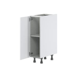 Jasmine Painted Warm White  Shaker Assembled Base Cabinet with a Full High Door (9 in. W x 34.5 in. H x 24 in. D)