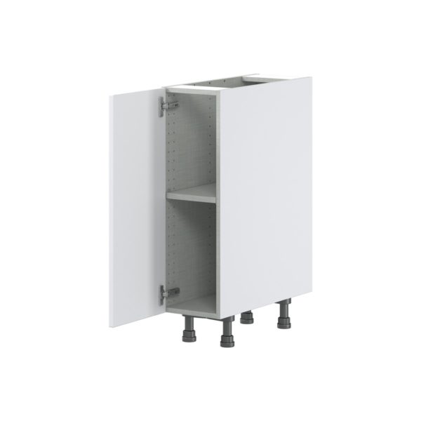 Jasmine Painted Warm White  Shaker Assembled Base Cabinet with a Full High Door (9 in. W x 34.5 in. H x 24 in. D)