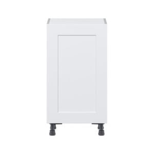 Jasmine Painted Warm White  Shaker Assembled Base Cabinet with a Full High Door and 3 Inner Drawers (18 in. W x 34.5 in. H x 24 in. D)