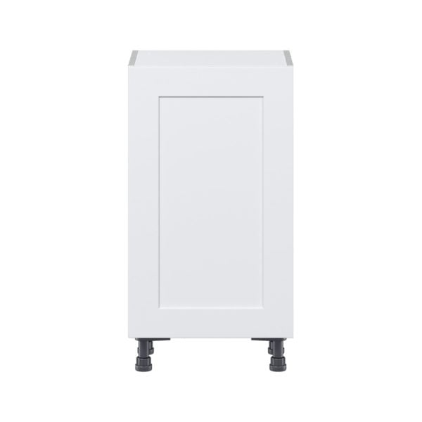 Jasmine Painted Warm White  Shaker Assembled Base Cabinet with a Full High Door and 3 Inner Drawers (18 in. W x 34.5 in. H x 24 in. D)