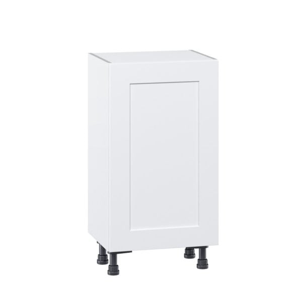 Jasmine Painted Warm White  Shaker Assembled Base Cabinet with a Full High Door and 3 Inner Drawers (18 in. W x 34.5 in. H x 24 in. D)