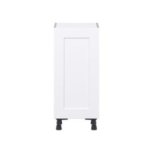 Jasmine Painted Warm White  Shaker Assembled Shallow Base Cabinet with a Full High Door (15 in. W x 34.5 in. H x 14 in. D)