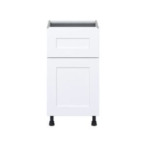 Jasmine Painted Warm White  Shaker Assembled Base Cabinet with 1 Door and 10 in. Drawer (18 in. W x 34.5 in. H x 24 in. D)