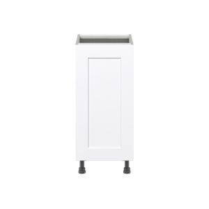 Jasmine Painted Warm White  Shaker Assembled Base Cabinet with a Full High Door (15 in. W x 34.5 in. H x 24 in. D)