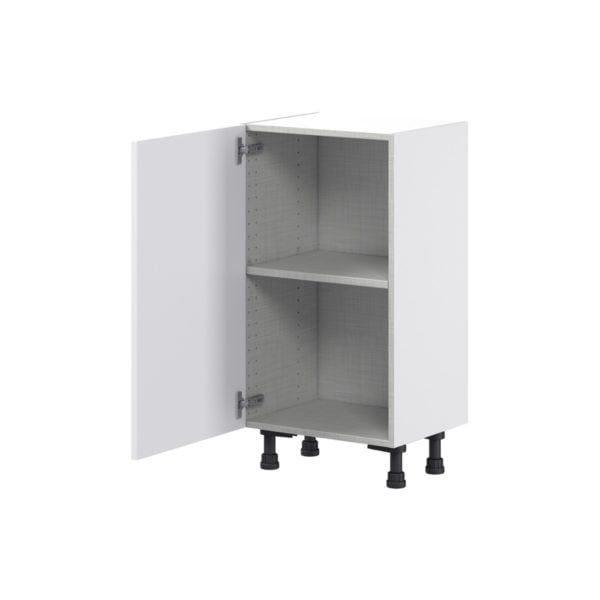 Jasmine Painted Warm White  Shaker Assembled Shallow Base Cabinet with a Full High Door(18 in. W x 34.5 in. H x 14 in. D)