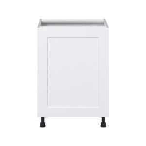 Jasmine Painted Warm White  Shaker Assembled Base Cabinet with a Full High Door and 3 Inner Drawers (24 in. W x 34.5 in. H x 24 in. D)