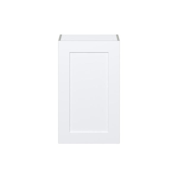 Jasmine Painted Warm White  Shaker Assembled Wall  Cabinet with Full high Door (18 in. W x 30 in. H x 14 in. D)