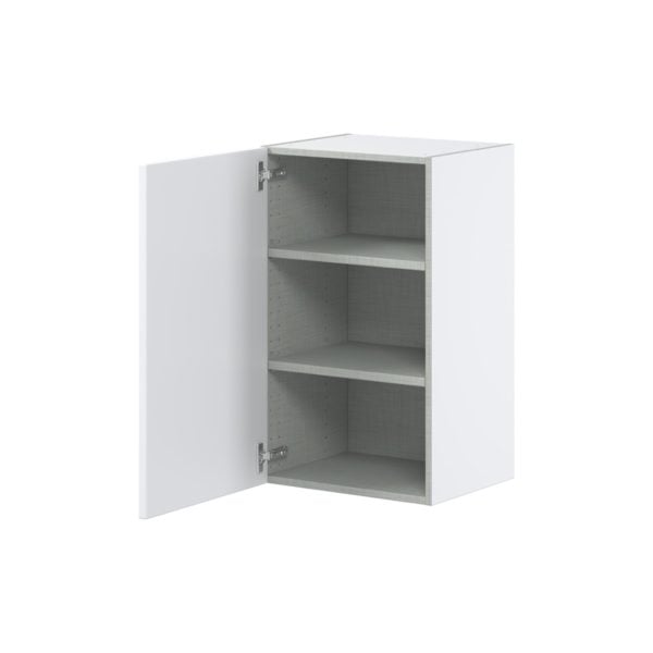 Jasmine Painted Warm White  Shaker Assembled Wall  Cabinet with Full high Door (18 in. W x 30 in. H x 14 in. D)