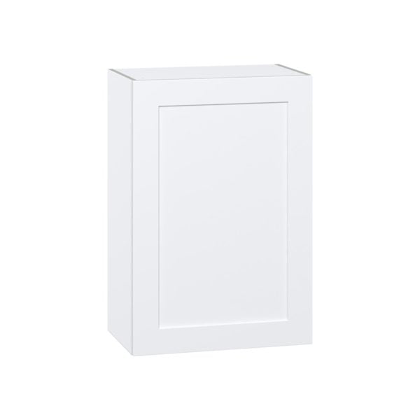 Jasmine Painted Warm White  Shaker Assembled Wall  Cabinet with Full High Door (24 in. W x 35 in. H x 14 in. D)