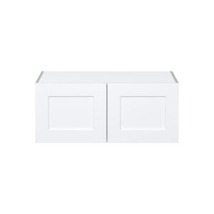 Jasmine Painted Warm White  Shaker Assembled Deep Wall Bridge  Cabinet (36 in. W X 15 in. H X 24 in. D)