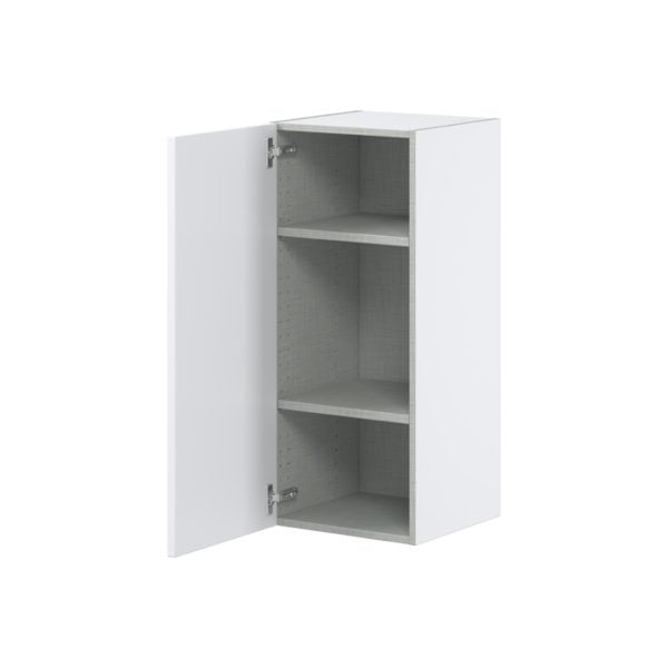 Jasmine Painted Warm White  Shaker Assembled Wall  Cabinet with Full High Door (15 in. W x 35 in. H x 14 in. D)