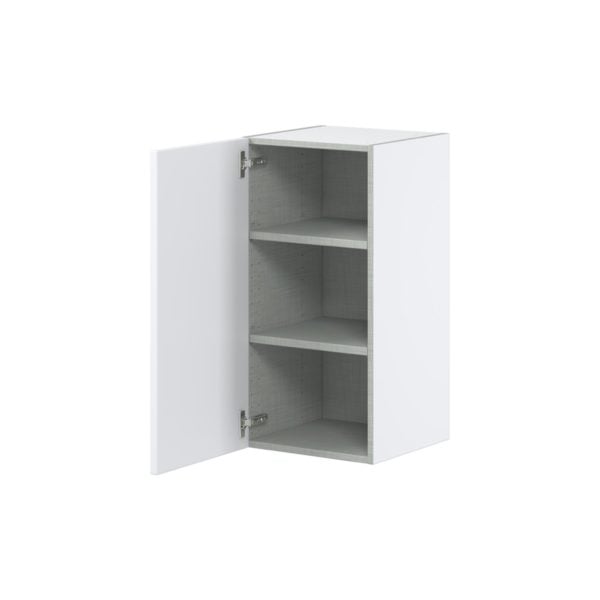 Jasmine Painted Warm White  Shaker Assembled Wall  Cabinet with Full High Door (15 in. W x 30 in. H x 14 in. D)