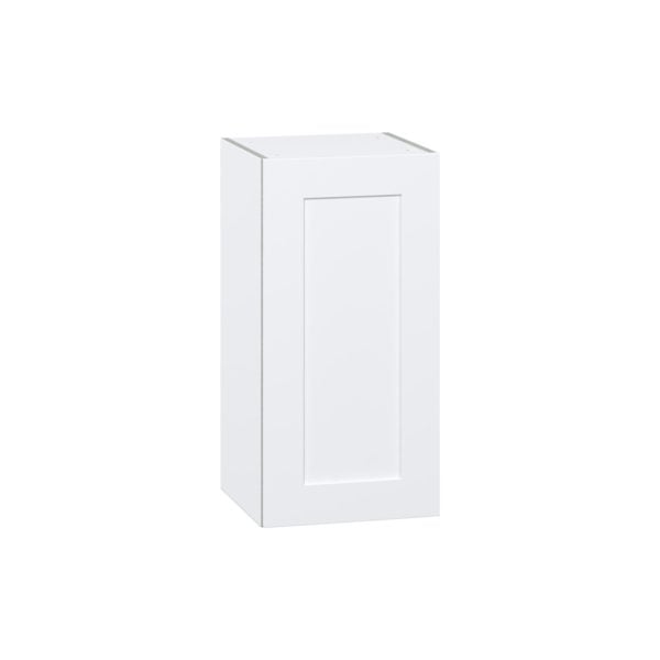 Jasmine Painted Warm White  Shaker Assembled Wall  Cabinet with Full High Door (15 in. W x 30 in. H x 14 in. D)