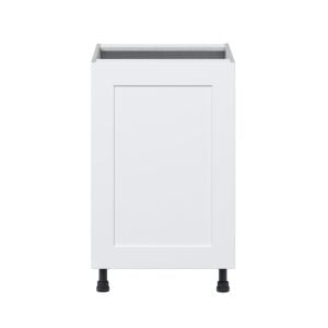 Jasmine Painted Warm White  Shaker Assembled Base Cabinet with a Full High Door (21 in. W x 34.5 in. H x 24 in. D)