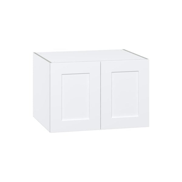 Jasmine Painted Warm White  Shaker Assembled Deep Wall Bridge Cabinet (30 in. W x 20 in. H x 24 in. D)