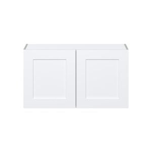 Jasmine Painted Warm White  Shaker Assembled  Wall Bridge  Cabinet (36 in. W X 20 in. H X 14 in. D)