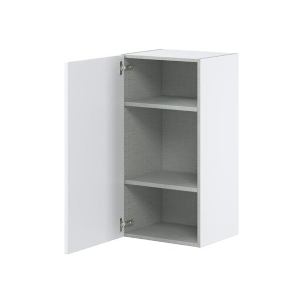 Jasmine Painted Warm White  Shaker Assembled Wall  Cabinet with Full High Door (18 in. W x 35 in. H x 14 in. D)