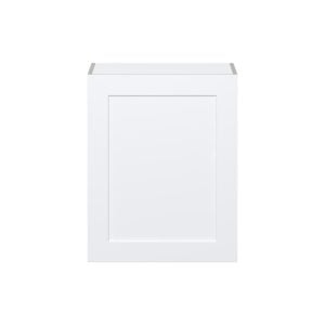 Jasmine Painted Warm White  Shaker Assembled Wall  Cabinet with Full High Door (24 in. W x 30 in. H x 14 in. D)