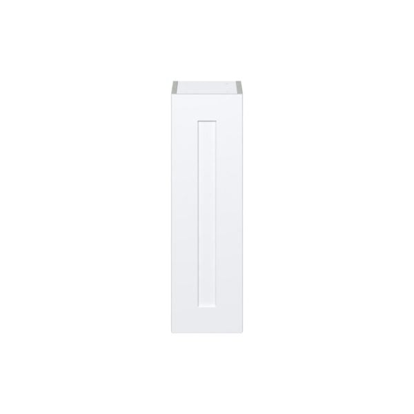 Jasmine Painted Warm White  Shaker Assembled Wall  Cabinet with Full High Door (9 in. W x 30 in. H x 14 in. D)