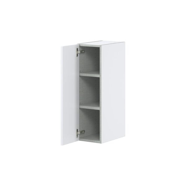 Jasmine Painted Warm White  Shaker Assembled Wall  Cabinet with Full High Door (9 in. W x 30 in. H x 14 in. D)