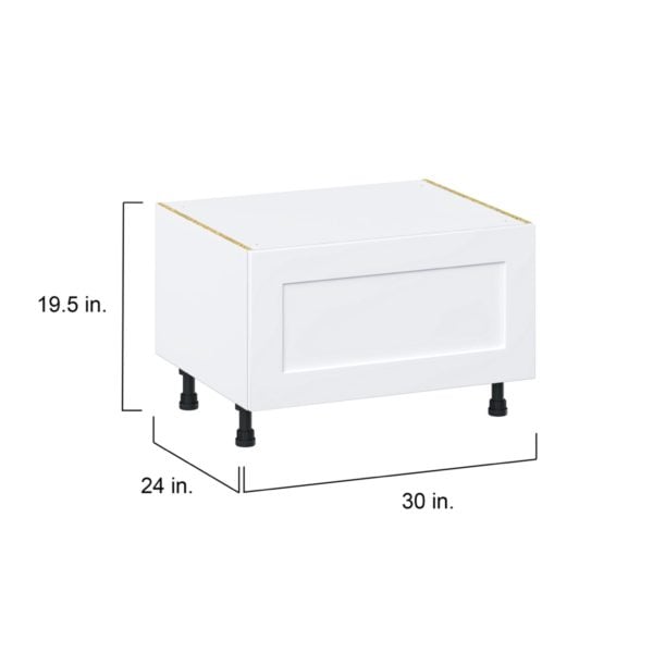 Jasmine Painted Warm White  Shaker Assembled Base Window Seat  Cabinet (30 in. W x 19.5 in. H x 24 in. D)