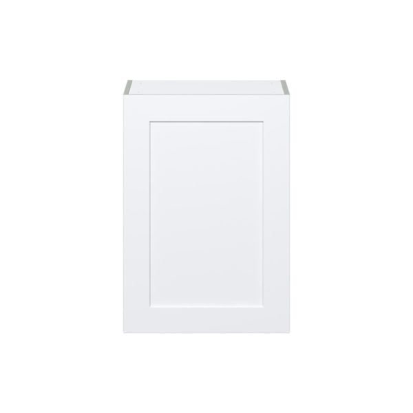 Jasmine Painted Warm White  Shaker Assembled Wall  Cabinet with Full High Door (21 in. W x 30 in. H x 14 in. D)